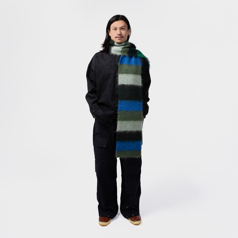Waste Yarn Project（ウエスト ヤーン プロジェクト）/ ACCESSORIES（アクセサリー）/ ULF SCARF商品 / blue/green Assort 1