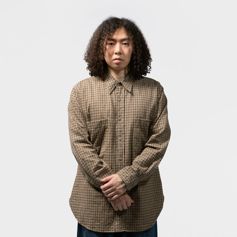Marvine Pontiak Shirt Makers（マービンポンティアックシャツメーカーズ）/ TOPS（トップス）/ Military SH商品 / Moss x Brown CH
