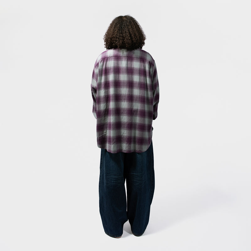 Marvine Pontiak Shirt Makers（マービンポンティアックシャツメーカーズ）/ TOPS（トップス）/ Italian Collar SH商品 / Purple x Gray CH