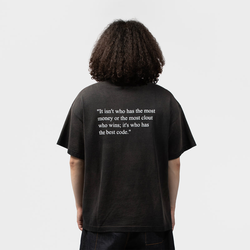 SATOSHI NAKAMOTO（サトシ ナカモト）/ TOPS（トップス）/ Best Code Tee商品 / Washed Black