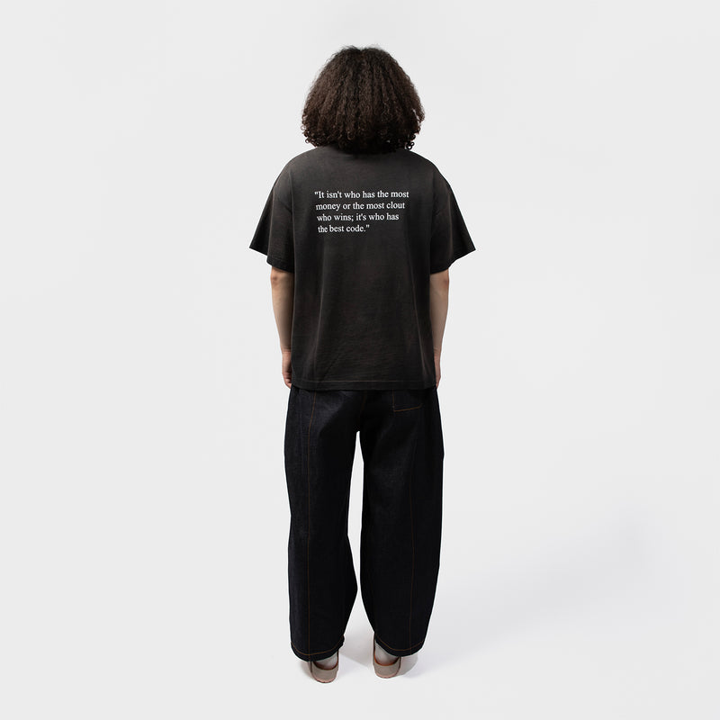 SATOSHI NAKAMOTO（サトシ ナカモト）/ TOPS（トップス）/ Best Code Tee商品 / Washed Black