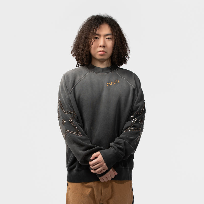 SATOSHI NAKAMOTO（サトシ ナカモト）/ TOPS（トップス）/ Star Studded Crewneck商品 / Black