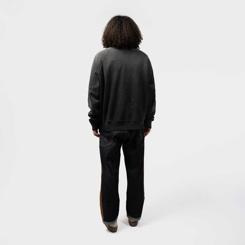 SATOSHI NAKAMOTO（サトシ ナカモト）/ TOPS（トップス）/ Star Studded Crewneck商品 / Black