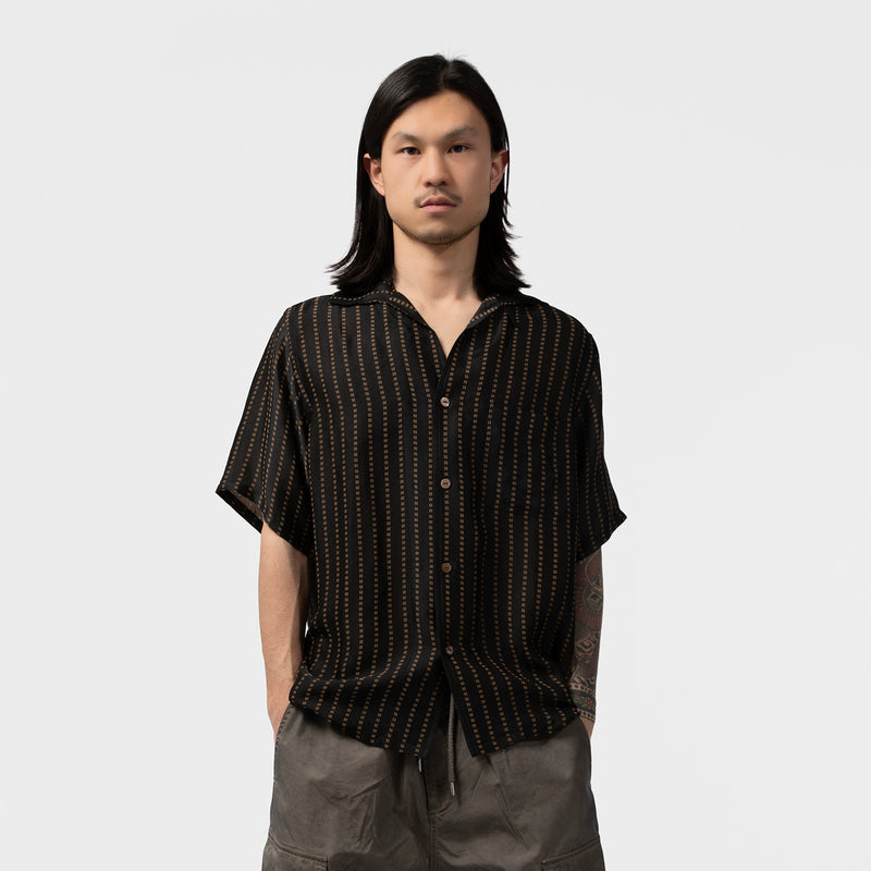 S/S ITALIAN COLLAR SHIRT - JACQUARD CLOTH｜NEEDLES｜TOPS（トップス