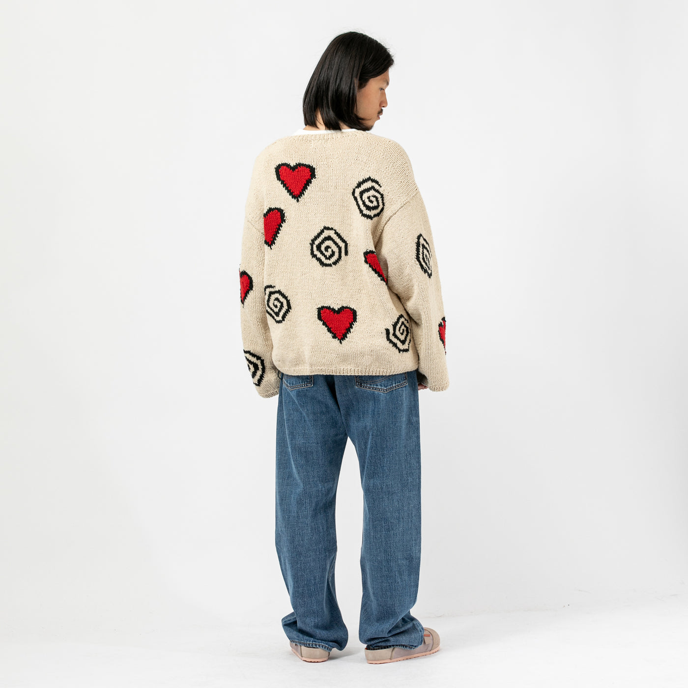 HEARTS スタイリングクリーム M/S 各1000g HEARTS & SWIRLS CARDIGAN｜MACMAHON KNITTING MILLS｜TOPS（トップス