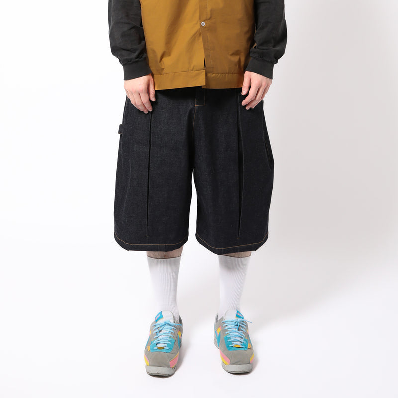 パンツ SAGE NATION BOX PLEATS DENIM SHORT PANTS BOX PLEAT SHORT RAW DENIM｜SAGE NATION｜BOTTOMS（ボトムス