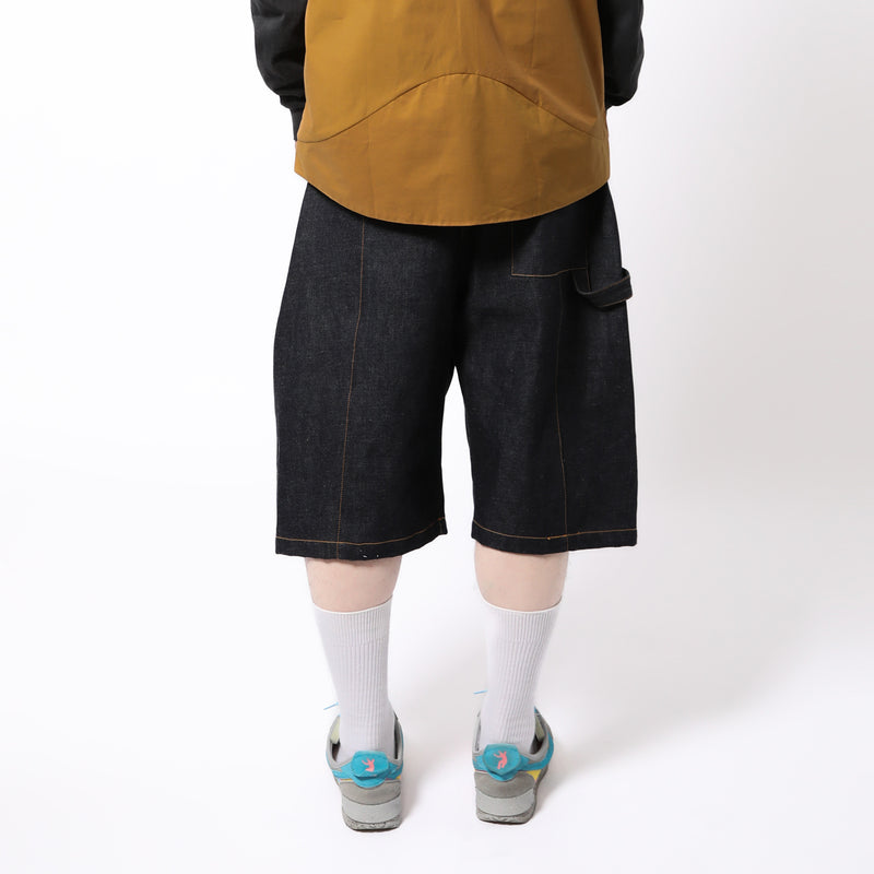 BOX PLEAT SHORT RAW DENIM｜SAGE NATION｜BOTTOMS（ボトムス