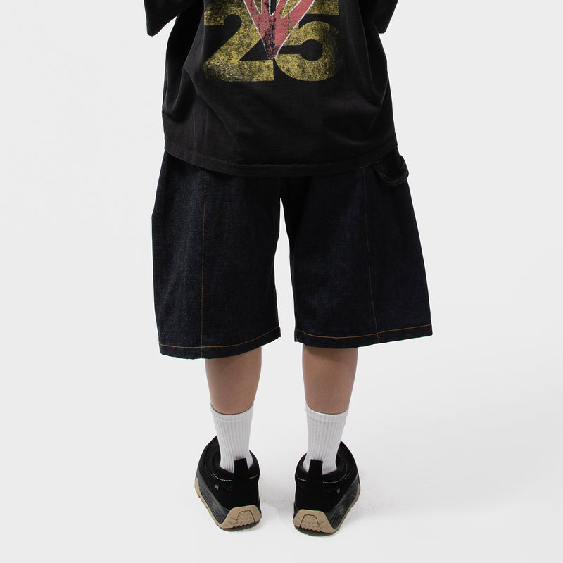 BOX PLEAT SHORT RAW DENIM｜SAGE NATION｜BOTTOMS（ボトムス