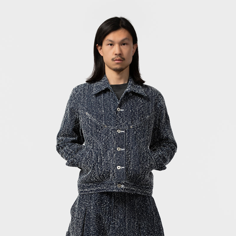 DENIM JIJI JACKET INDIGO SNOW｜SAGE NATION｜OUTER（アウター