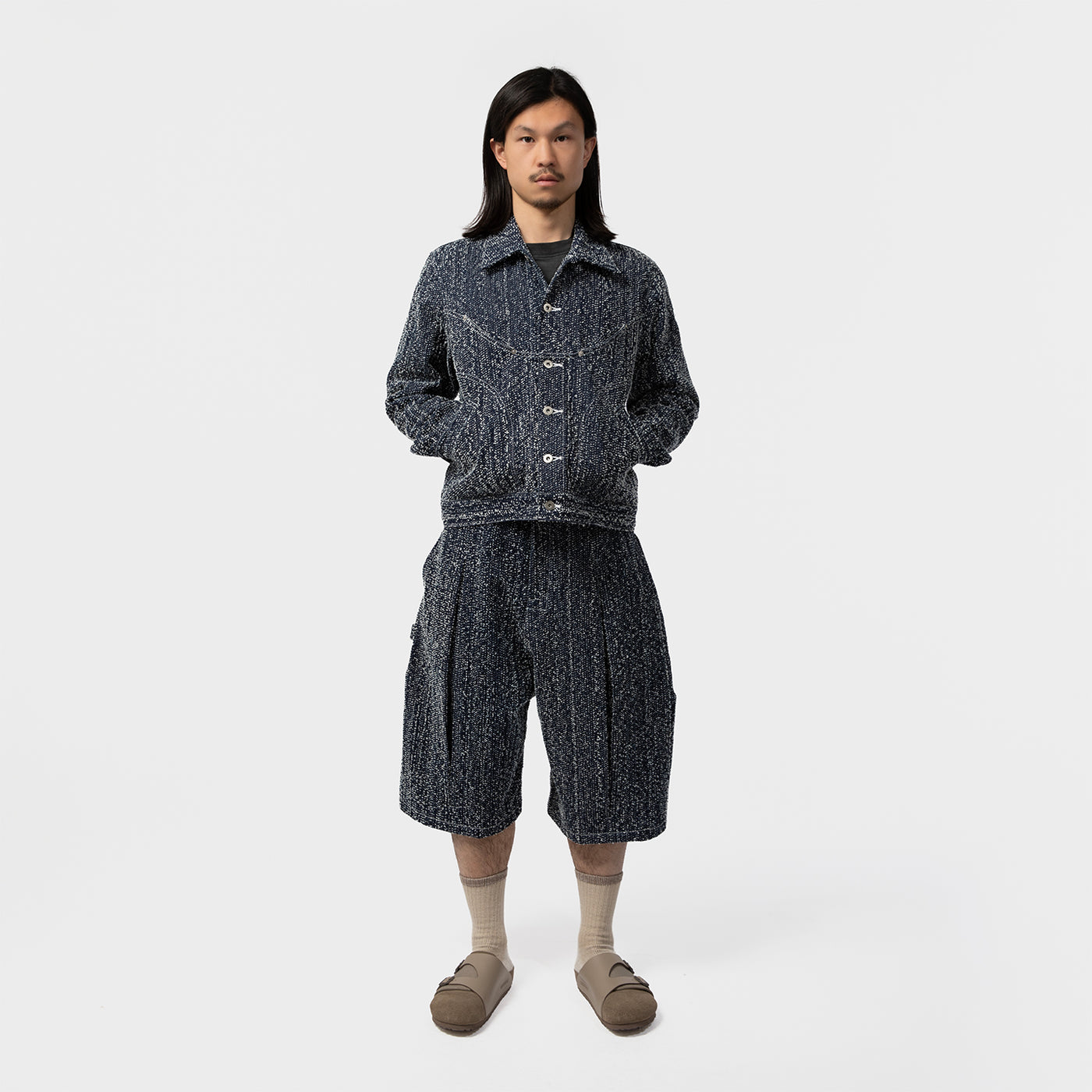 DENIM JIJI JACKET INDIGO SNOW｜SAGE NATION｜OUTER（アウター