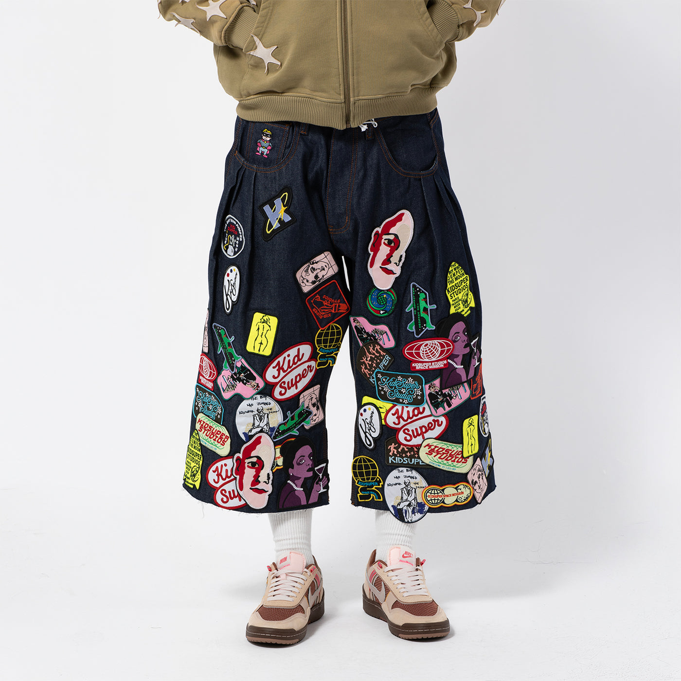 SUPER LONG PATCHES SHORTS｜KIDSUPER｜BOTTOMS（ボトムス）｜【公式