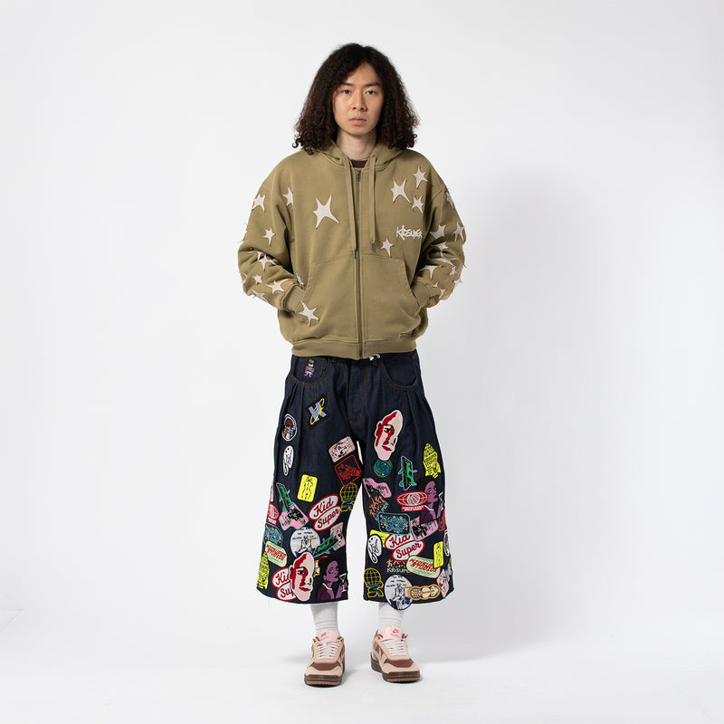 SUPER LONG PATCHES SHORTS｜KIDSUPER｜BOTTOMS（ボトムス）｜【公式