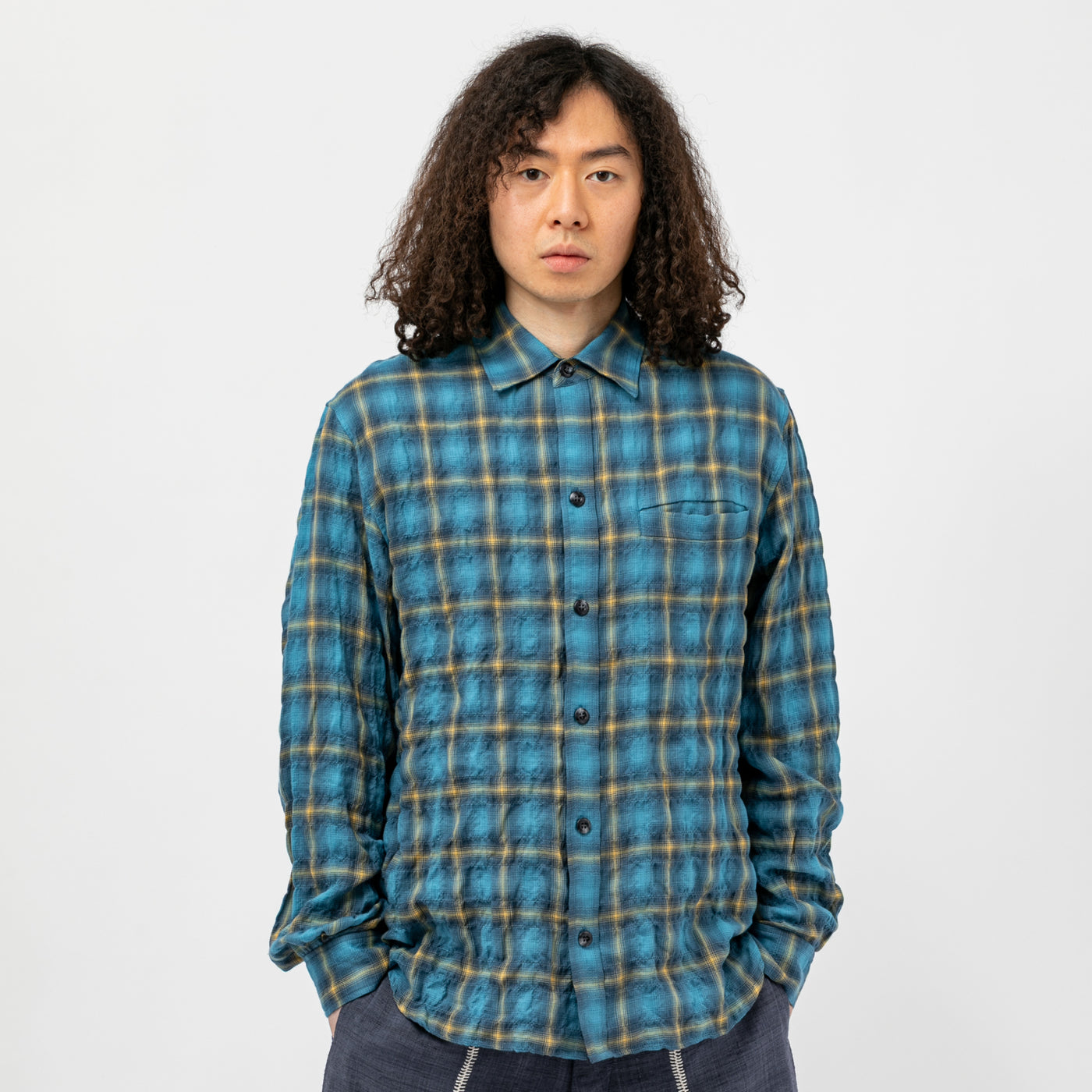 トップス Laid.B Wet Rag Check Shirts BLUE 1 WET RAG CHECK SHIRTS｜LAID.B｜TOPS（トップス）｜【公式通販 UNION