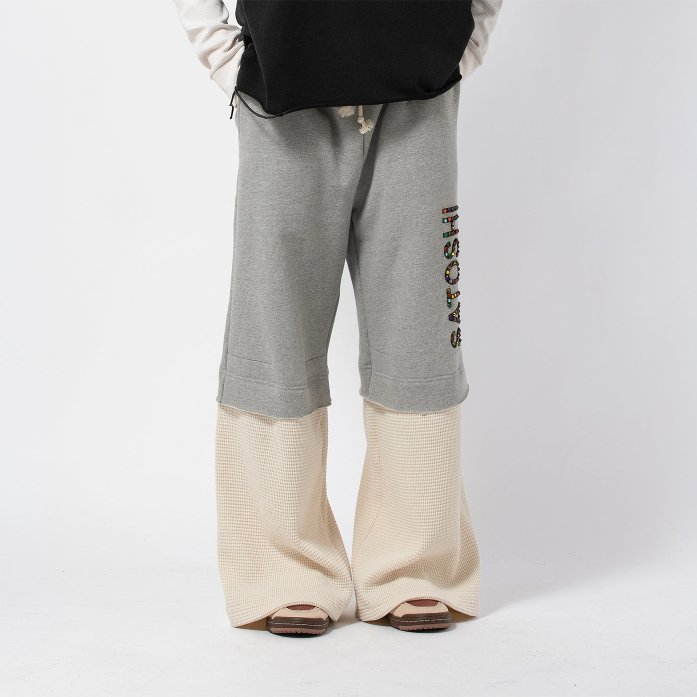 DOUBLE LAYER STUDDED SWEATPANT｜SATOSHI NAKAMOTO｜BOTTOMS