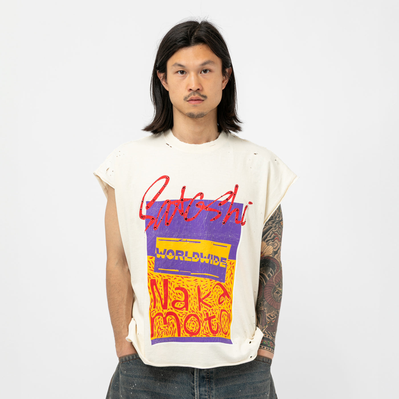 WORLDWIDE CUT OFF TEE｜SATOSHI NAKAMOTO｜TOPS（トップス）｜【公式