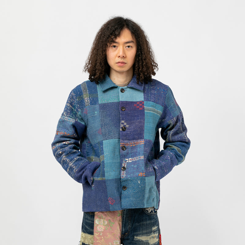 アロハ柄 中肉コットン1枚物テーラードジャケット 希少品ヴィンテージ VINTAGE KANTHA PATCHWORK JACKET｜KARTIK RESEARCH｜OUTER（アウター