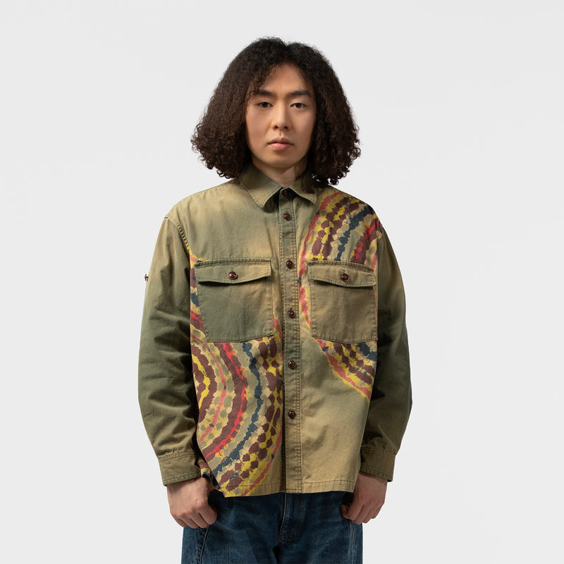 TIE-DYE MILITARY SHIRT｜KHOKI｜TOPS（トップス）｜【公式通販 UNION