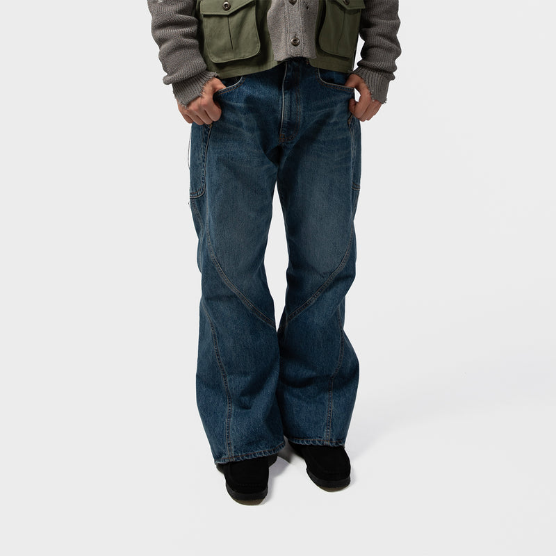 3D CUTTING DENIM PANTS｜KHOKI｜BOTTOMS（ボトムス）｜【公式通販