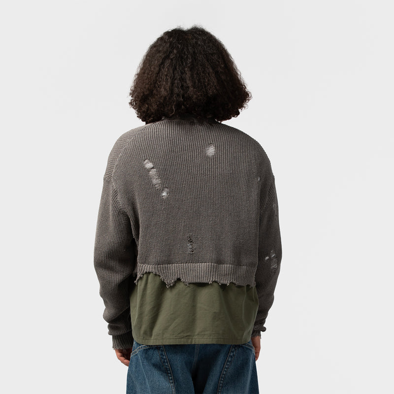 トップス destroy knit DESTROYED KNIT CARDIGAN｜KHOKI｜TOPS（トップス）｜【公式通販 UNION