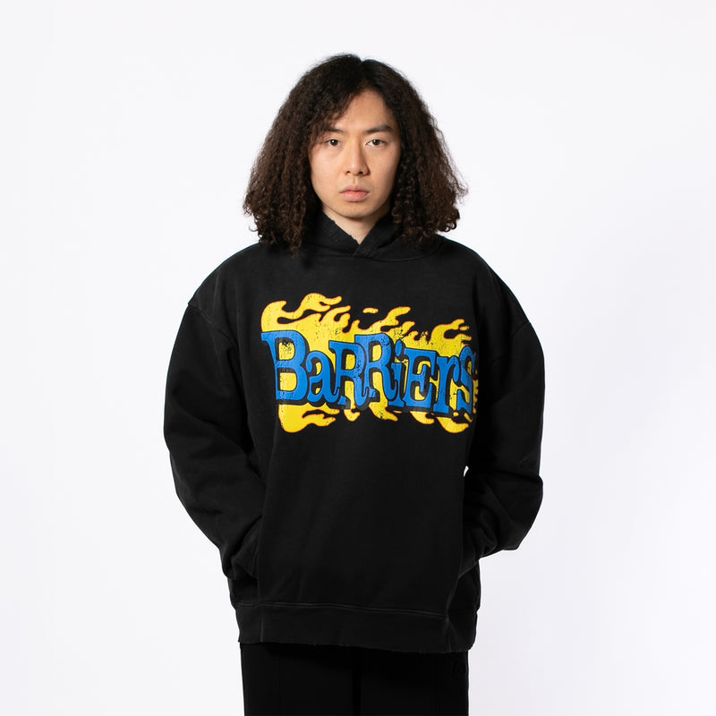 WORLD IN FLAMES HOODIE｜BARRIERS WORLDWIDE｜TOPS（トップス