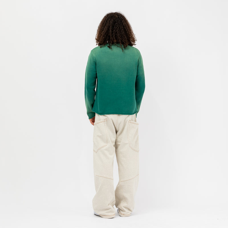 VINTAGE-EFFECT COTTON KNIT PULLOVER｜KHOKI｜TOPS（トップス