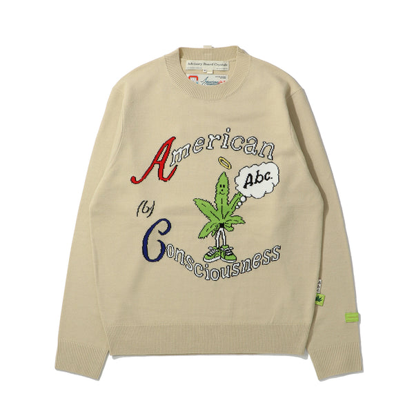ADVISORY BOARD CRYSTALS(アドバイザリーボードクリスタルズ)｜Abc American Consciousness Crewneck Sweater(ABC アメリカンコンシャスネス クルーネックセーター)｜【公式通販 UNIONT TOKYO】｜ユニオントーキョー