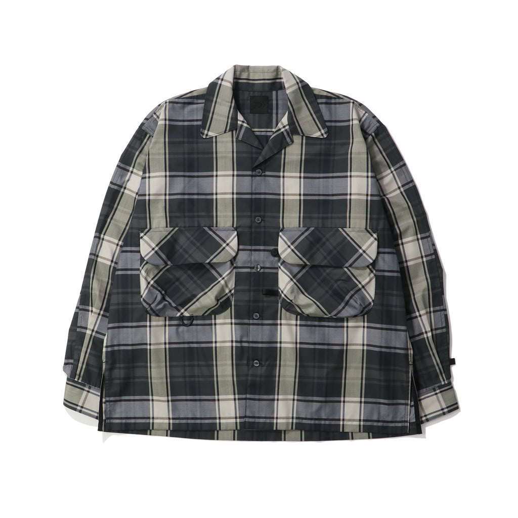 TECH SPORTS OPEN COLLAR SHIRT L/S BIG TARTAN｜DAIWA PIER39｜TOPS