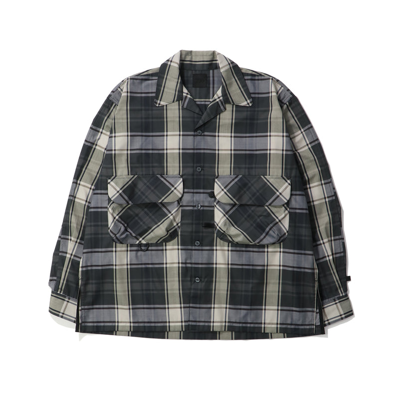 DAIWA PIER39 TECH SPORTS SHIRT オープンカラー TECH SPORTS OPEN COLLAR SHIRT L/S BIG TARTAN｜DAIWA PIER39｜TOPS