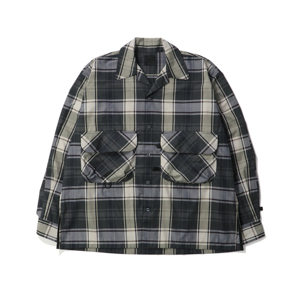 TECH SPORTS OPEN COLLAR SHIRT L/S BIG TARTAN｜DAIWA PIER39｜TOPS