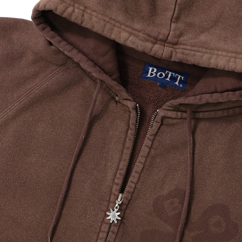 BoTT（ボット）/ TOPS（トップス）/ Washed Luckey Logo Zip Hoodie商品 / Washed Brown
