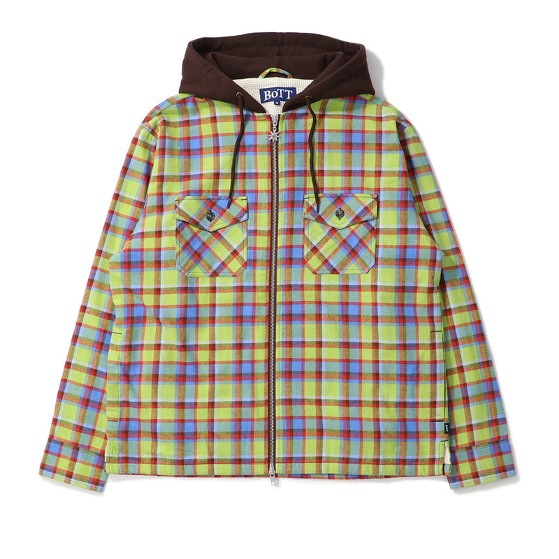 BoTT（ボット）/ TOPS（トップス）/ Hooded Flannel Shirt商品 / Green
