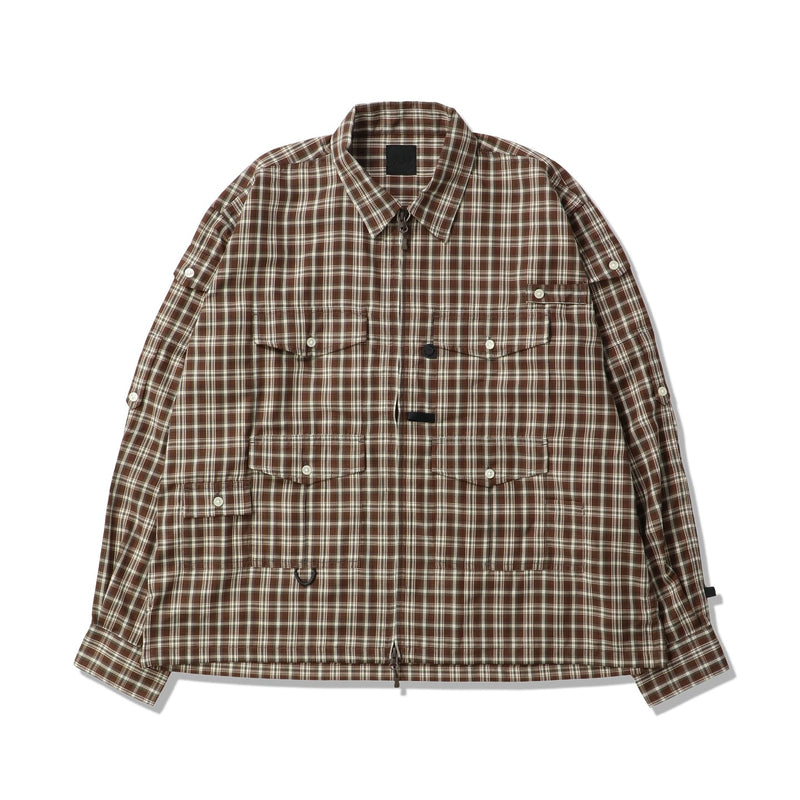 【ブブゼラ】ENNOYDAIWAPIER39 TechTシャツ TECH ZIP ANGLER SHIRT L/S PLAIDS｜DAIWA PIER39｜TOPS（トップス