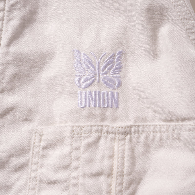 NEEDLES(ニードルズ)｜UNION x NEEDLES Coverall - White Back Sateen(ユニオンニードルズカバーオール　ホワイトバクサテン)｜【公式通販 UNION TOKYO】｜ユニオントーキョー