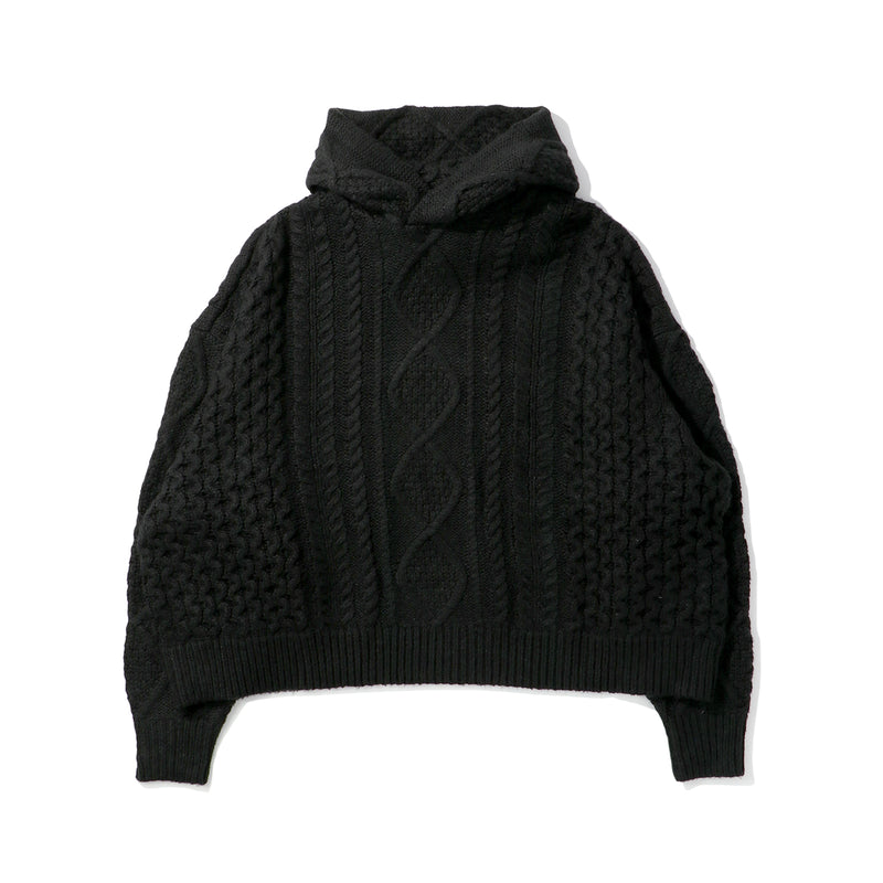 ESSENTIALS(エッセンシャルズ)｜CABLE KNIT HOODIE CORE(ケーブルニットフーディコア)｜【公式通販 UNION TOKYO】｜ユニオントーキョー