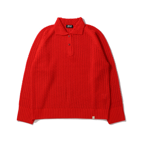 Fake Ass Flowers(フェイクアスフラワーズ)｜Openwork Knit Polo Shirts(オープンワークニットポロシャツ)｜【公式通販 UNIONT TOKYO】｜ユニオントーキョー
