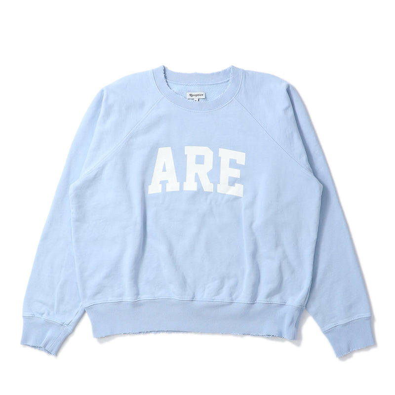 Reception（レセプション）/ TOPS（トップス）/ RAGLAN SWEAT RARE商品 / Garment Dyed Ice Blue