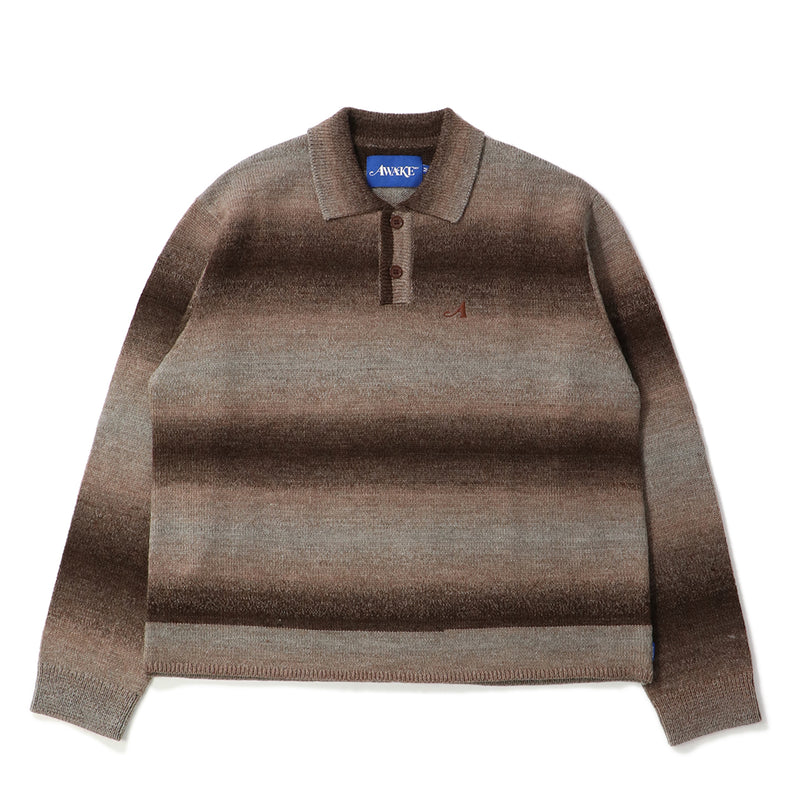 AWAKE NY（アウェイクニューヨーク）/ TOPS（トップス）/ KNIT POLO商品 / BROWN