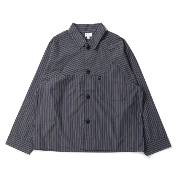 Goldwin ゴールドウィン 26SS GZ56105 Reflective Striped Shirt レトロ リフレクティブ ショート スリーブ 半袖 シャツ チャコール系 DEEP CHARCOAL XL 4【極上美品】【中古】 RETROREFLECTIVE STRIPED SHIRT｜GOLDWIN 0｜TOPS（トップス）｜【公式