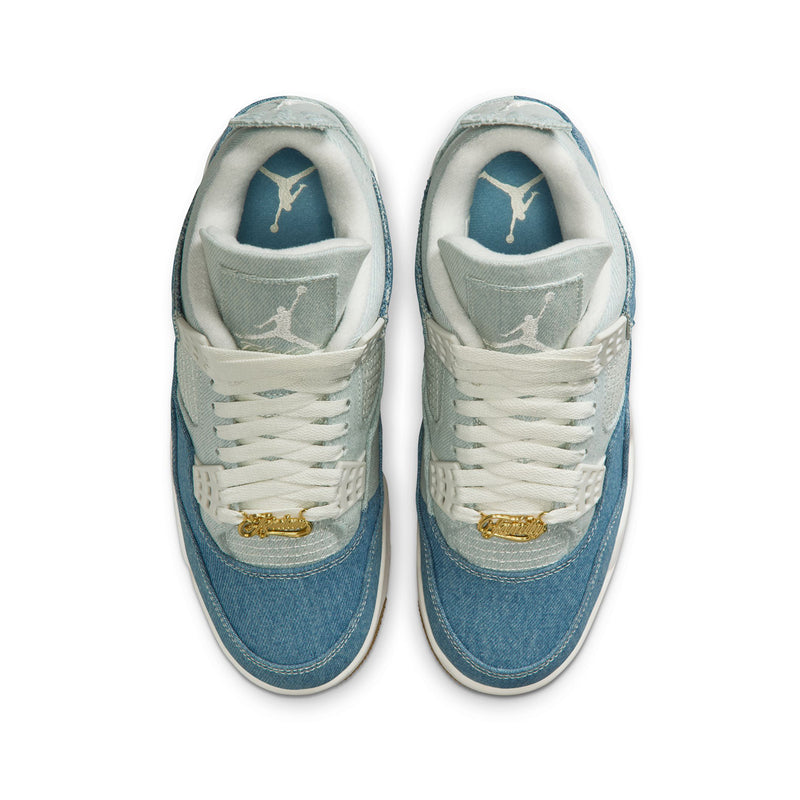 NIKE（ナイキ）/ SHOES（シューズ）/ Womens Air Jordan 4 Retro Tex商品 / SAIL/SAIL-GUM LIGHT BROWN-WORN BLUE