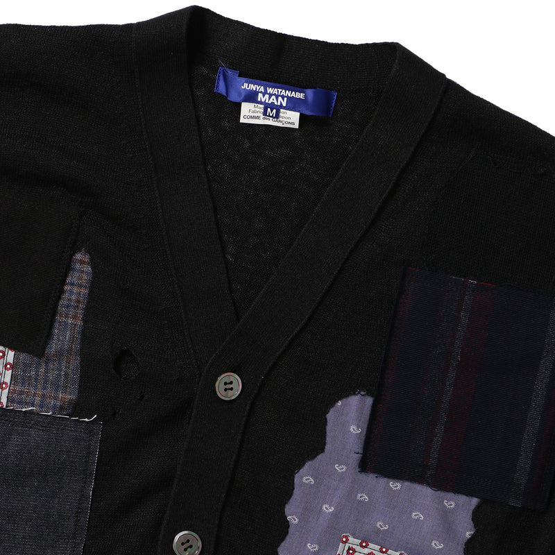 JUNYA WATANABE MAN(ジュンヤワタナベマン)｜LINEN PLAIN STITCH INTARSIA PATCHWORK SWEATER(リネンプレーンストィッチインタージアパッチワークセーター)｜【公式通販 UNION TOKYO】｜ユニオントーキョー