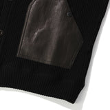 JUNYA WATANABE MAN(ジュンヤワタナベマン)｜COTTON RIB x LEATHER SWEATER(コットンリブレザーセーター)｜【公式通販 UNION TOKYO】｜ユニオントーキョー