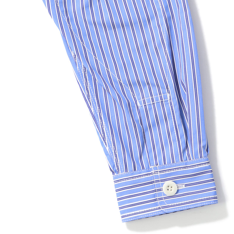 JUNYA WATANABE MAN（ジュンヤワタナベマン）/ TOPS（トップス）/ COTTON STRIPE x COTTON CHECK SHIRT商品 / Navy/Sax/White Mix