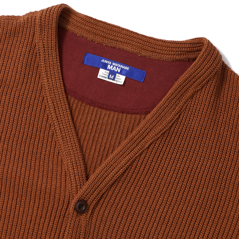 JUNYA WATANABE MAN（ジュンヤワタナベマン）/ TOPS（トップス）/ COTTON RIB x LEATHER SWEATER商品 / Black/Black