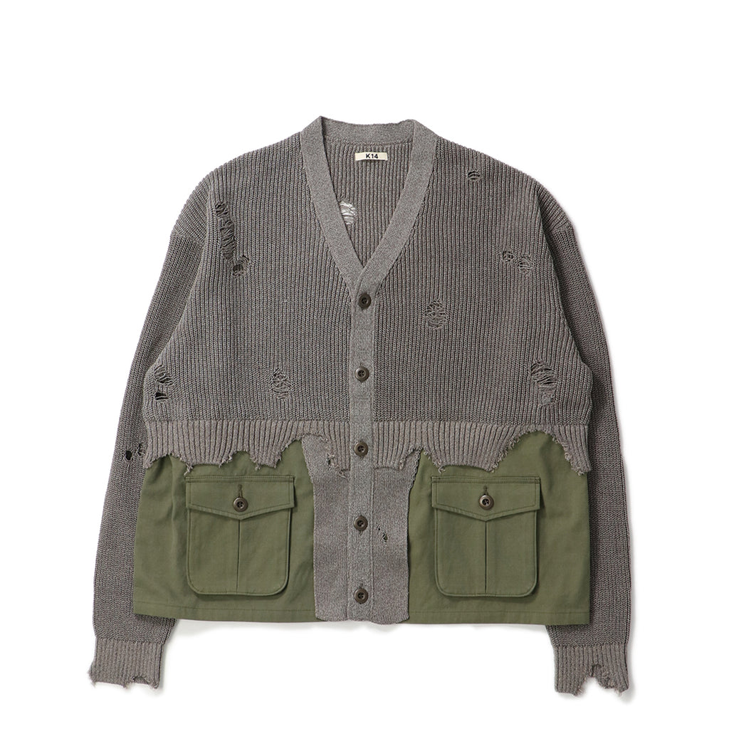 DESTROYED KNIT CARDIGAN｜KHOKI｜TOPS（トップス）｜【公式通販 UNION