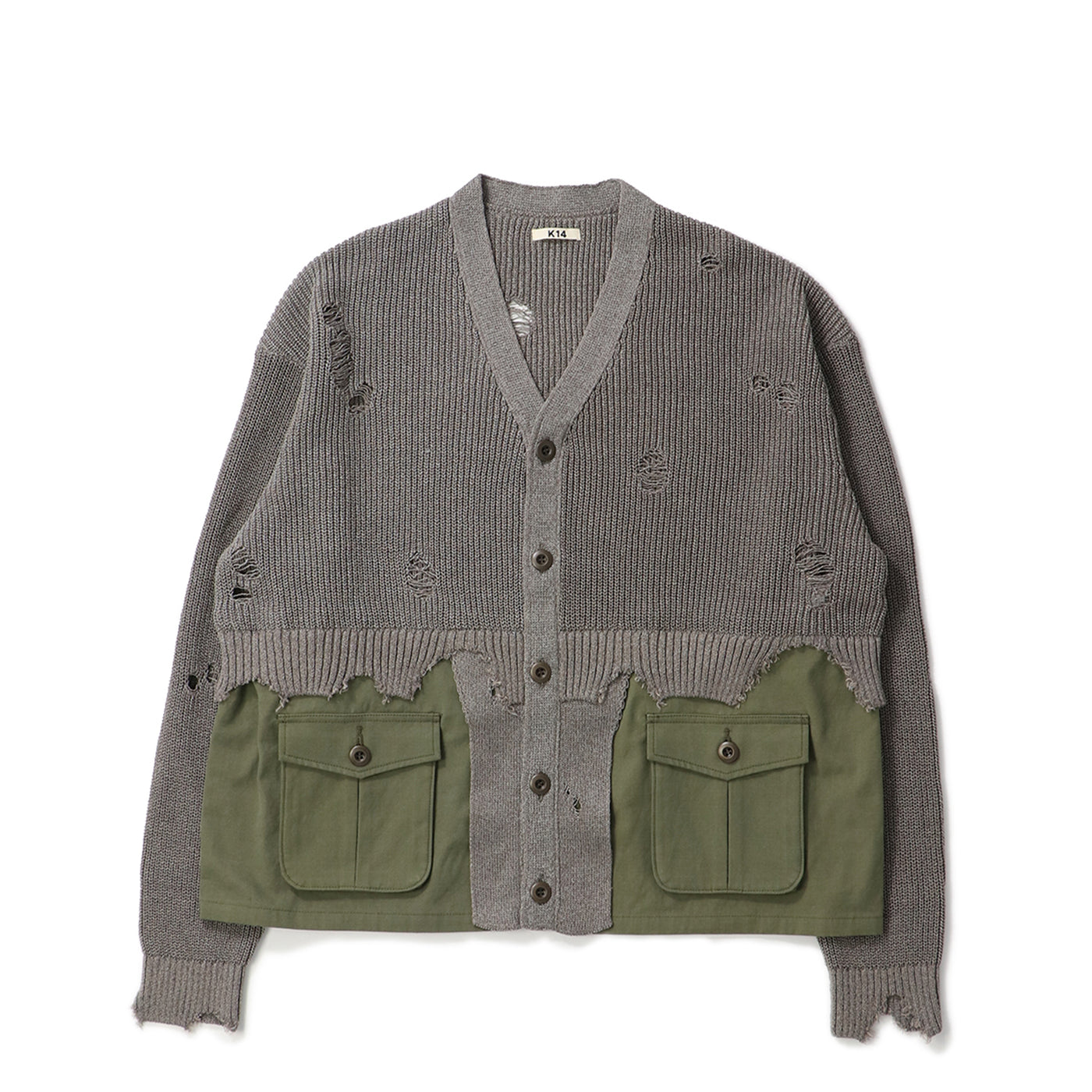DESTROYED KNIT CARDIGAN｜KHOKI｜TOPS（トップス）｜【公式通販 UNION