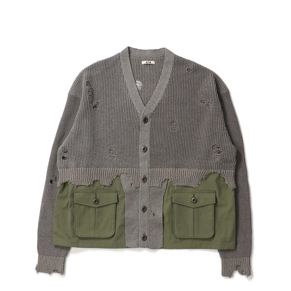DESTROYED KNIT CARDIGAN｜KHOKI｜TOPS（トップス）｜【公式通販 UNION