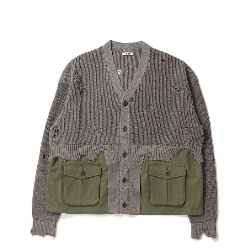 DESTROYED KNIT CARDIGAN｜KHOKI｜TOPS（トップス）｜【公式通販 UNION