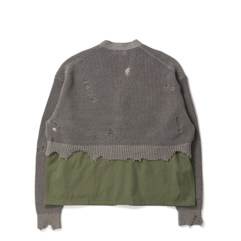 DESTROYED KNIT CARDIGAN｜KHOKI｜TOPS（トップス）｜【公式通販 UNION