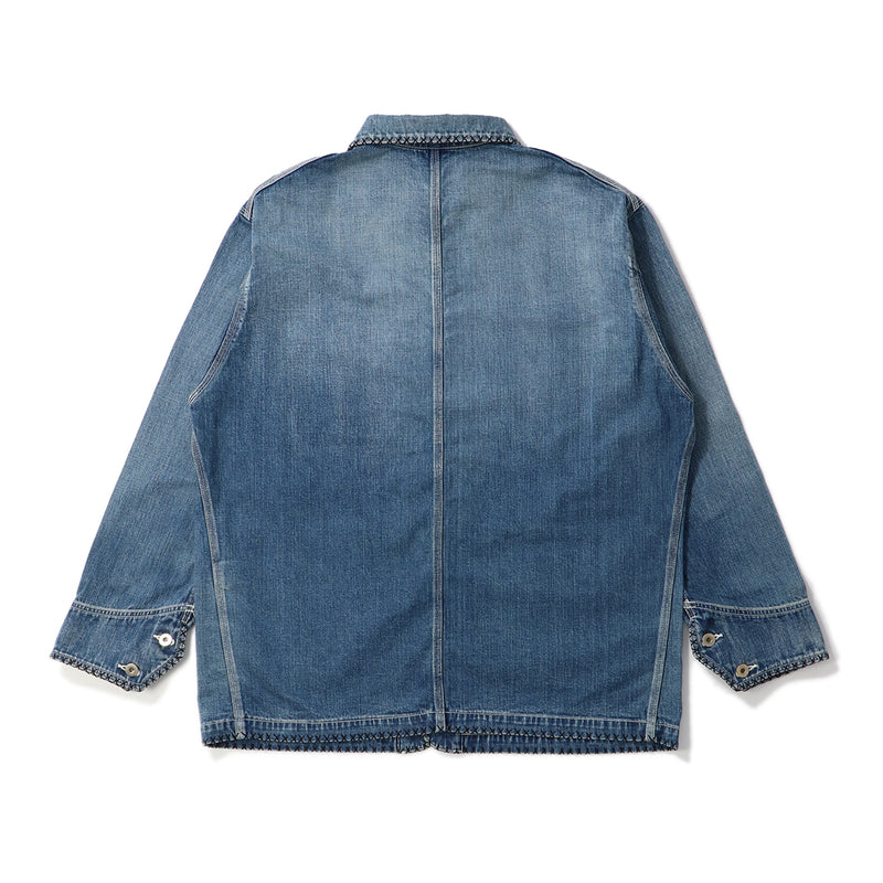 HAND-EMBROIDERED DENIM COVERALL｜KHOKI｜OUTER（アウター）｜【公式