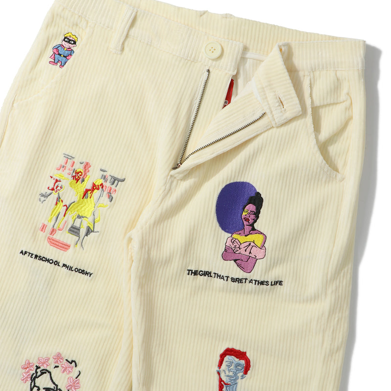 KidSuper(キッドスーパー)｜Kidsuper Museum Embroidered Cord Pants(キッドスーパーミュージアムエンブロイダードコードパンツ)｜【公式通販 UNIONT TOKYO】｜ユニオントーキョー